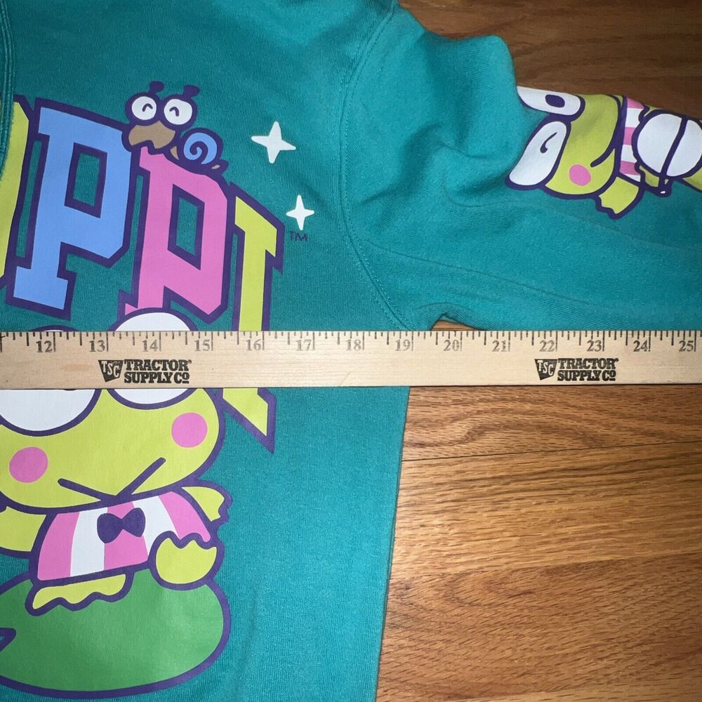 Sanrio Keroppi Graphic Hoodie Sweatshirt Fleece Sherpa Lined Hoodie Size XS - Picture 9 of 11